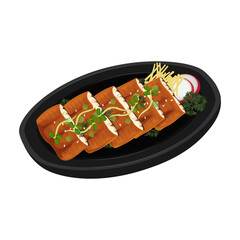 Vector Illustration logo Clipart Korean Food Yangnyeom Jangeo Gui Food for Stamina 