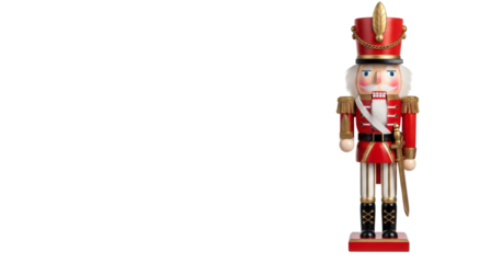 Find the perfect christmas nutcracker wooden toy soldier for holiday decor on transparent background