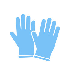 Two black vector hands with thumbs up gesture wearing rubber medical gloves as a help symbol concept