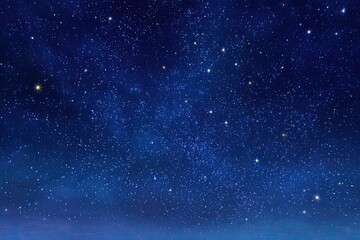 A vast expanse of a night sky, densely speckled with stars of varying brightness, creating a mesmerizing celestial display