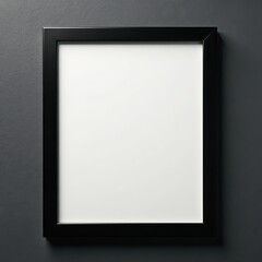 Sleek black frame, invisible on black backdrop , invisible frame, shadow, black background