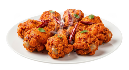 Delicious crispy fried chicken wings platter appetizer feast