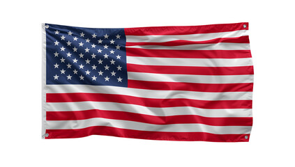 Waving united states flag symbol of freedom and national pride isolated transparent background
