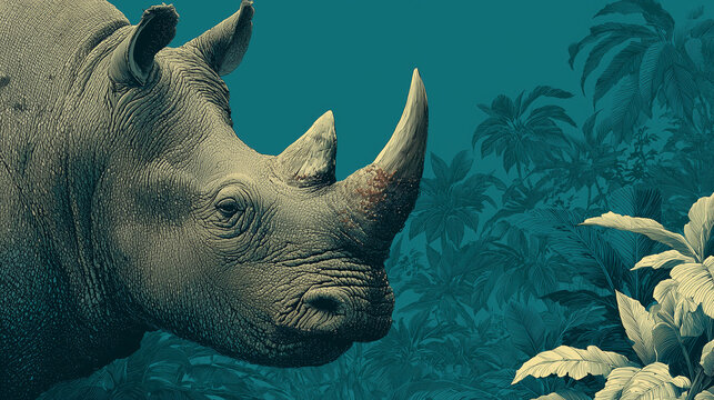 Wildlife Conservation Poster - World Rhino Day Message