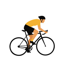 Naklejka premium silhouette of a cyclist