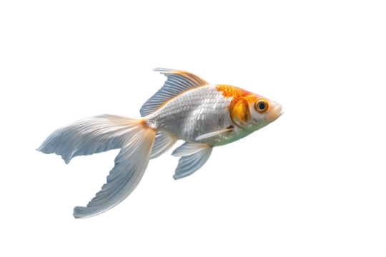 Ornamental fish Common goldfish, fish, animals, orange AI generated by PNG