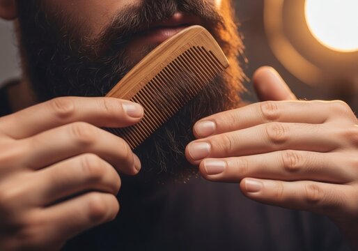 Grooming Ritual The Art of Combing and Maintaining a Beard