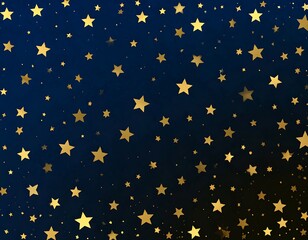 Gold stars on a dark blue background
