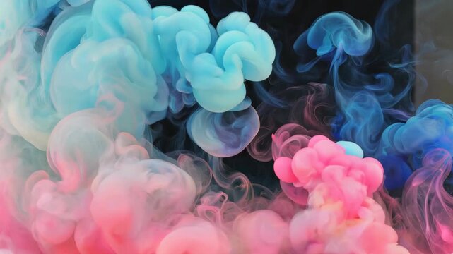 a close up of a colorful smoke cloud in the air