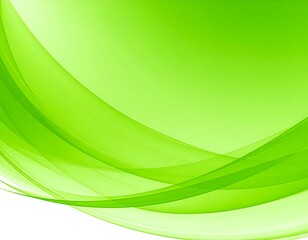 Abstract green flowing curves