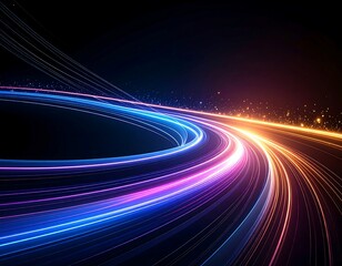 Light Trails with Night City, Speed, and Motion.