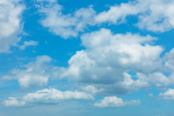 Beautiful fluffy cloud in blue sky sunny day, cloud for background