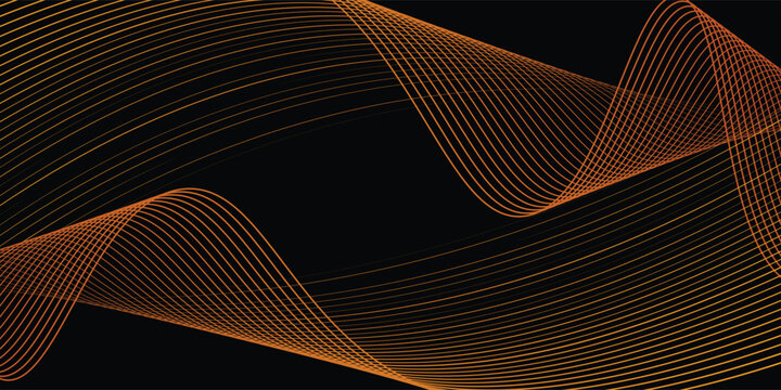 Vibrant and visually striking orange wave patterns background