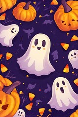 simple halloween poster for party invitation