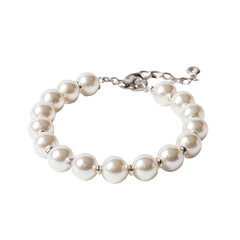 Obraz premium Circular Pearl Bracelet on Transparent Background