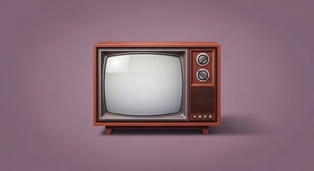International Television Day Nostalgic Retro Television Set with Classic Wooden Design and Analog Controls, Evoking a Sense of Bygone Eras and Simple Entertainment