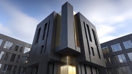 Contemporary data center facade, showcasing advanced technological infrastructure, daytime shot - abstract seamless texture