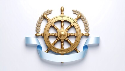 Fototapeta premium ship steering logo