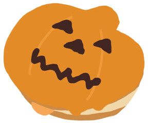 잭오랜턴 크림 도넛