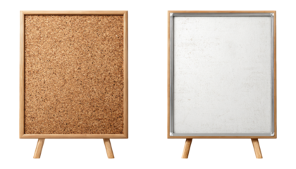 Stylish Wooden Frame Cork Board and Blank Canvas with Stand Design