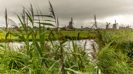 A real dutch windmill in Zaandam, Holland on august 20th 2025
