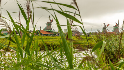 A real dutch windmill in Zaandam, Holland on august 20th 2025
