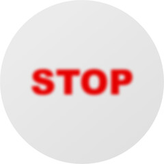 Glassmorphism Style Stop Icon Design, Isolated on Transparent Background