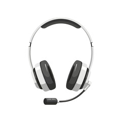 White and Black Gaming Headset with Microphone