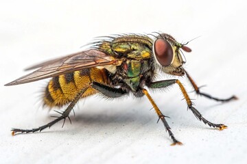 Close-up of insect on white background