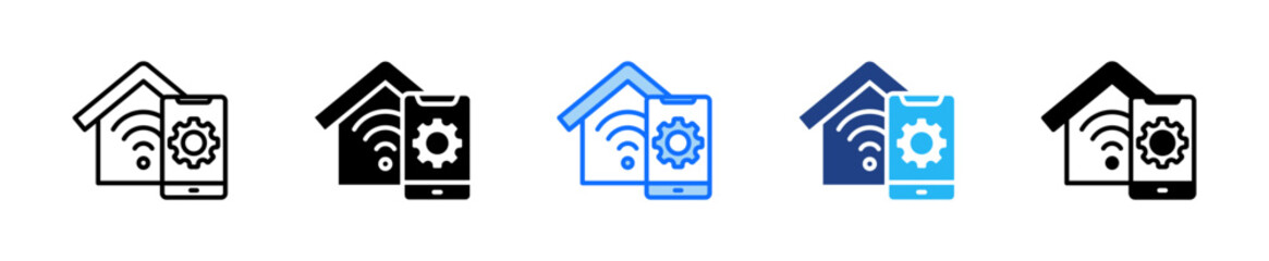 Domotics Icon Set Multiple Style Collection