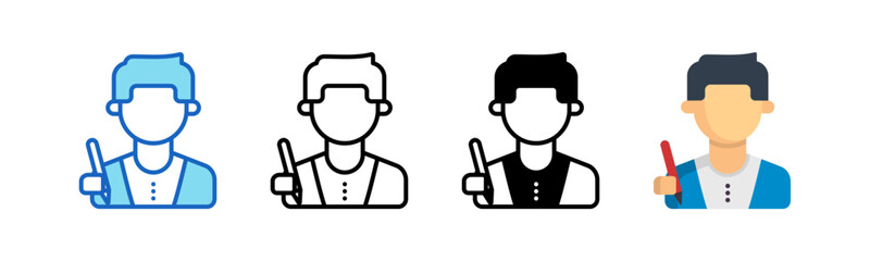 Writer Multiple Style Icon Set Collection. 