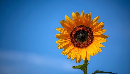 Obraz premium Sunflower Blue Sky Summer Bloom.