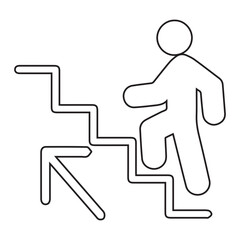 stairs line icon