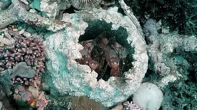 Lysiosquilla lisa, the harpooning mantis shrimp, known for its sharp spines, fast strikes, and remarkable eyesight. Reaches up to 25 cm. Check my portfolio for more mantis shrimp footage.