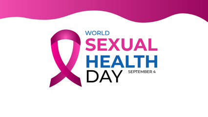 World Sexual Health Day is observed globally on September 4th every year. Promote open conversations around sexual well-being. pregnancy test symbol. Banner poster, flyer. vector illustration