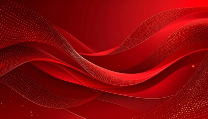 Red Abstract Wave Background.