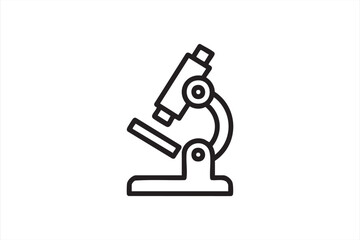 Microscope Symbol Outline – Biology, DNA and Molecular Research Icon
