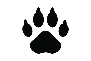 Wildcat paw print silhouette vector, animal paw print vector illustration © Silhouette Lab