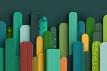 Obraz premium Abstract geometric shapes in a variety of colours