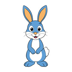 A cute bunny rabbit with soft fur, long ears, and twinkling eyes, hopping playfully with charm and innocence, spreading joy and warmth wherever it goes.
