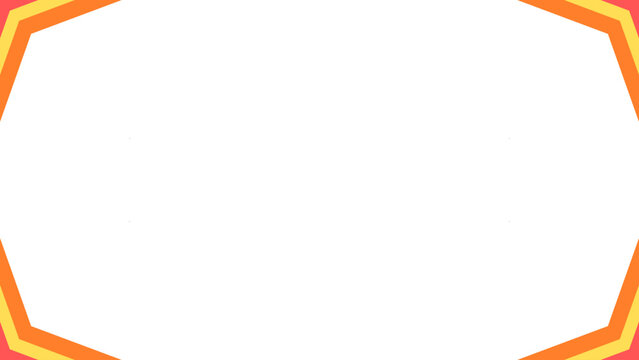 White Background with Orange Border Lines – Minimalist Vector Design