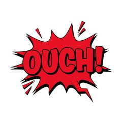 Comic Book Ouch! Speech Bubble