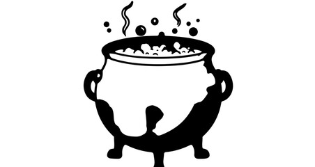 Halloween halloween cauldron vector illustration for spooky season designs and magical witch themed graphic projects vector