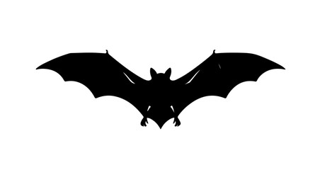 Halloween black bat silhouette vector illustration for halloween designs and spooky theme graphic resources vector art vector