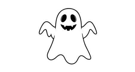 Halloween halloween ghost vector illustration spooky cartoon ghost character for halloween themed designs and decorations vector