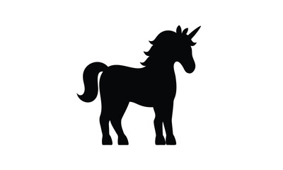 Unicorn silhouette vector, Pegasus silhouette