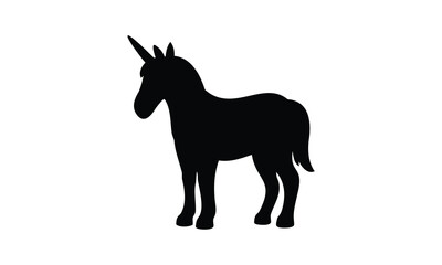 Unicorn silhouette vector, Pegasus silhouette