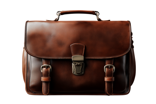 brown leather bag