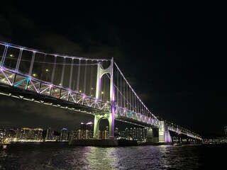 Fototapeta premium Night View of Gwangan Bridge in Busan, Korea