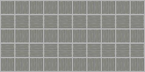 Paving block background pattern on the road Background. Gray brick road seamless vector. 